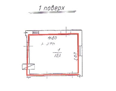 Рівненська обл., Дубенський р-н, с. Малеве, вул. Лесі Українки, 55. Оренда – приміщення площею 18,20 м.кв. (В)