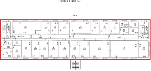 м. Київ, вул. Будівельників, 8-Б Оренда – приміщення 1-го, 2-го та 3-го поверхів, площею 1520,3 м. кв. (П)