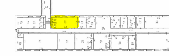 Дніпропетровська обл., м. Жовті Води, вул. Свободи, 39. Оренда – приміщення 3-го поверху площею 34,10 кв.м.(В)