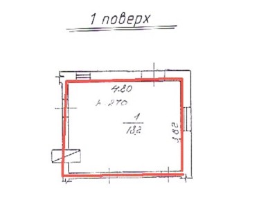 Рівненська обл., Дубенський р-н, с. Малеве, вул. Лесі Українки, 55. Оренда – приміщення площею 18,20 м.кв. (В)