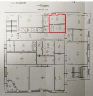 Полтавська обл., Полтавський р-н, с-ще. Покровське, вул. Освітянська, 8. Оренда – приміщення 1-го поверху площею 17,50 кв.м. (В)