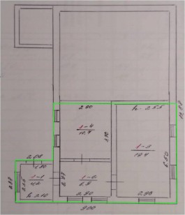 Полтавська обл., Кременчуцький р-н., с. Вишняки, вул. Шкільна,14. Оренда – частина будівлі площею 41,20 кв. м. (В)