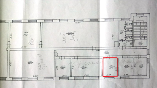 м. Острог, проспект Незалежності, 7. Оренда – приміщення 3-го поверху загальною площею 10,40 кв. м. (В)